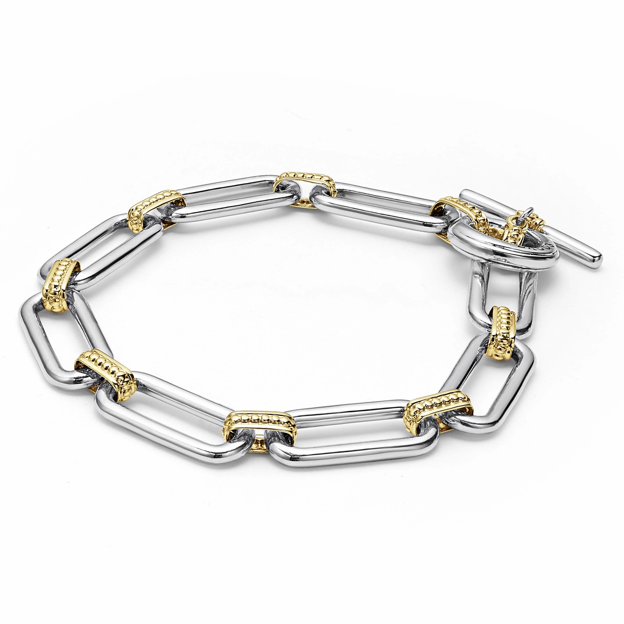 Signature Caviar Two-Tone Link Bracelet