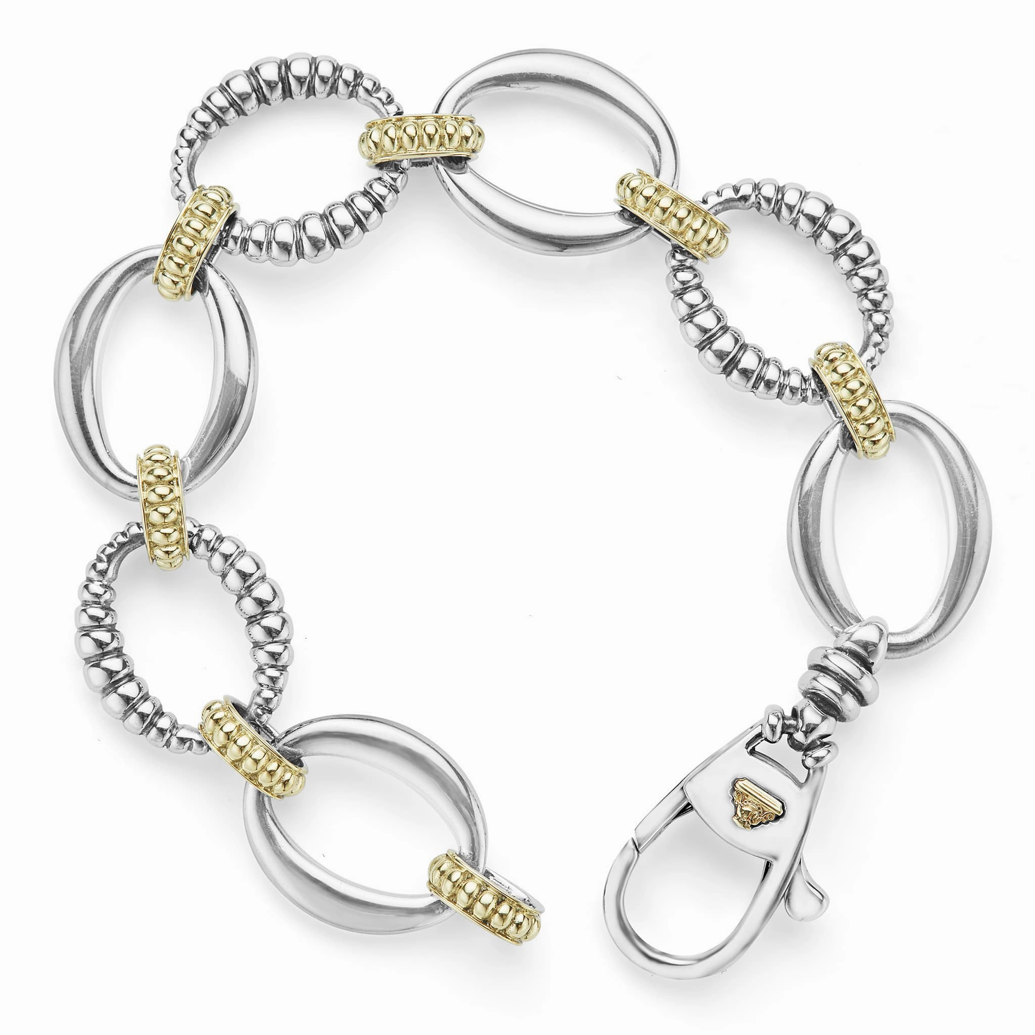 Signature Caviar Two-Tone Link Bracelet