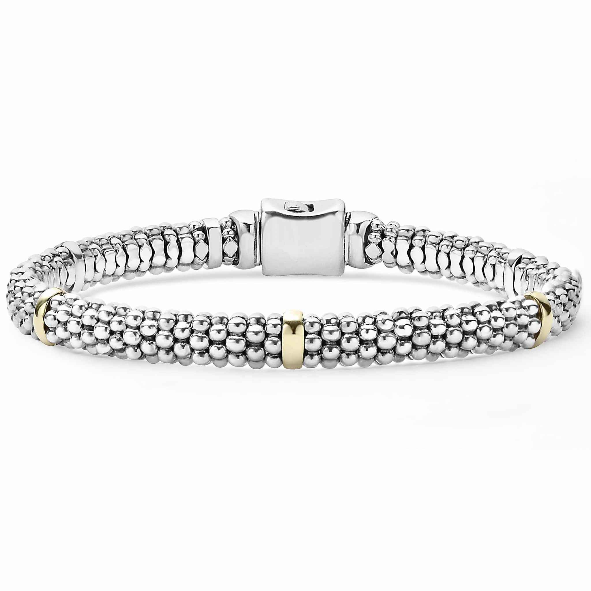 Signature Caviar Two-Tone Pearl Bracelet Gift Set