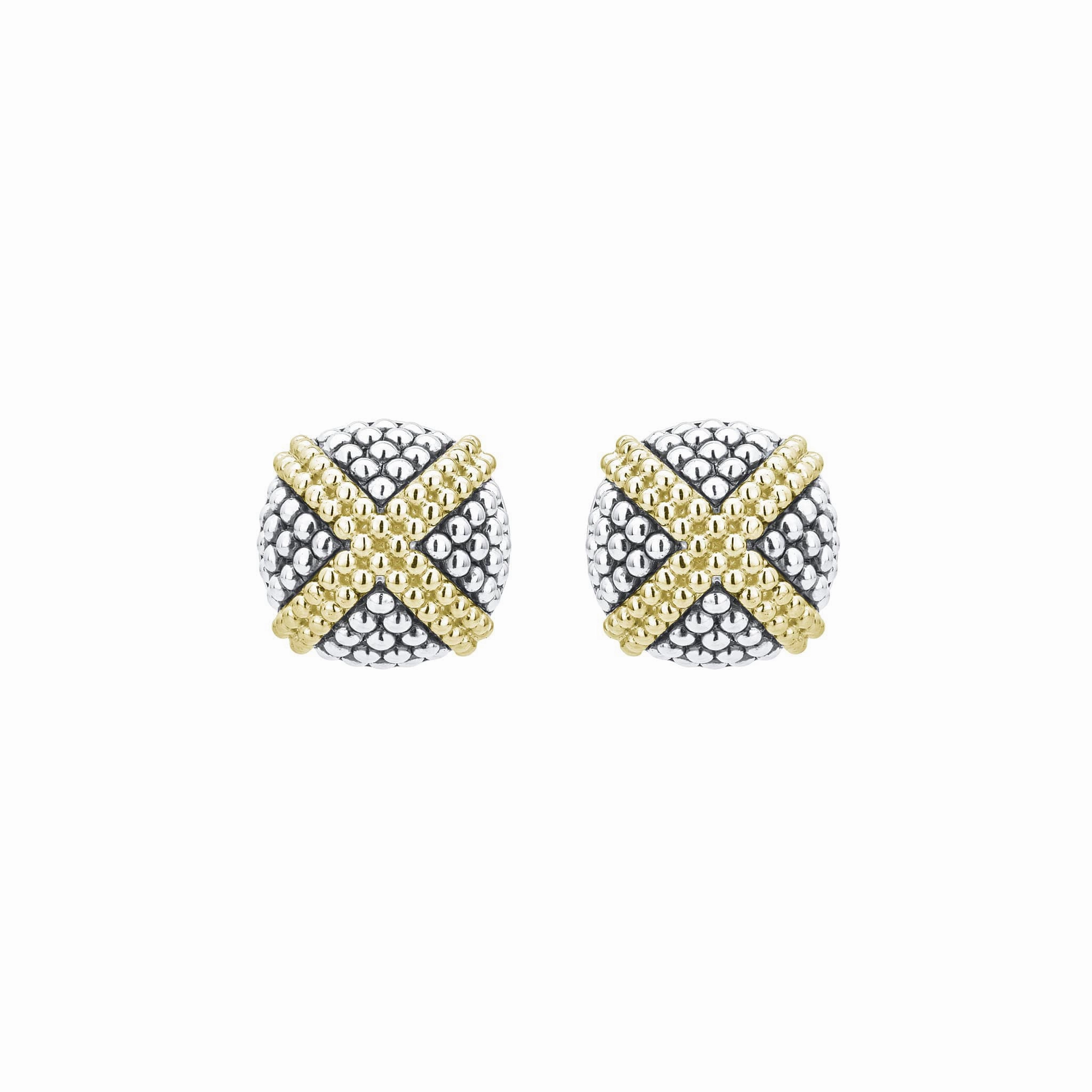 Signature Caviar Two-Tone X Caviar Stud Earrings