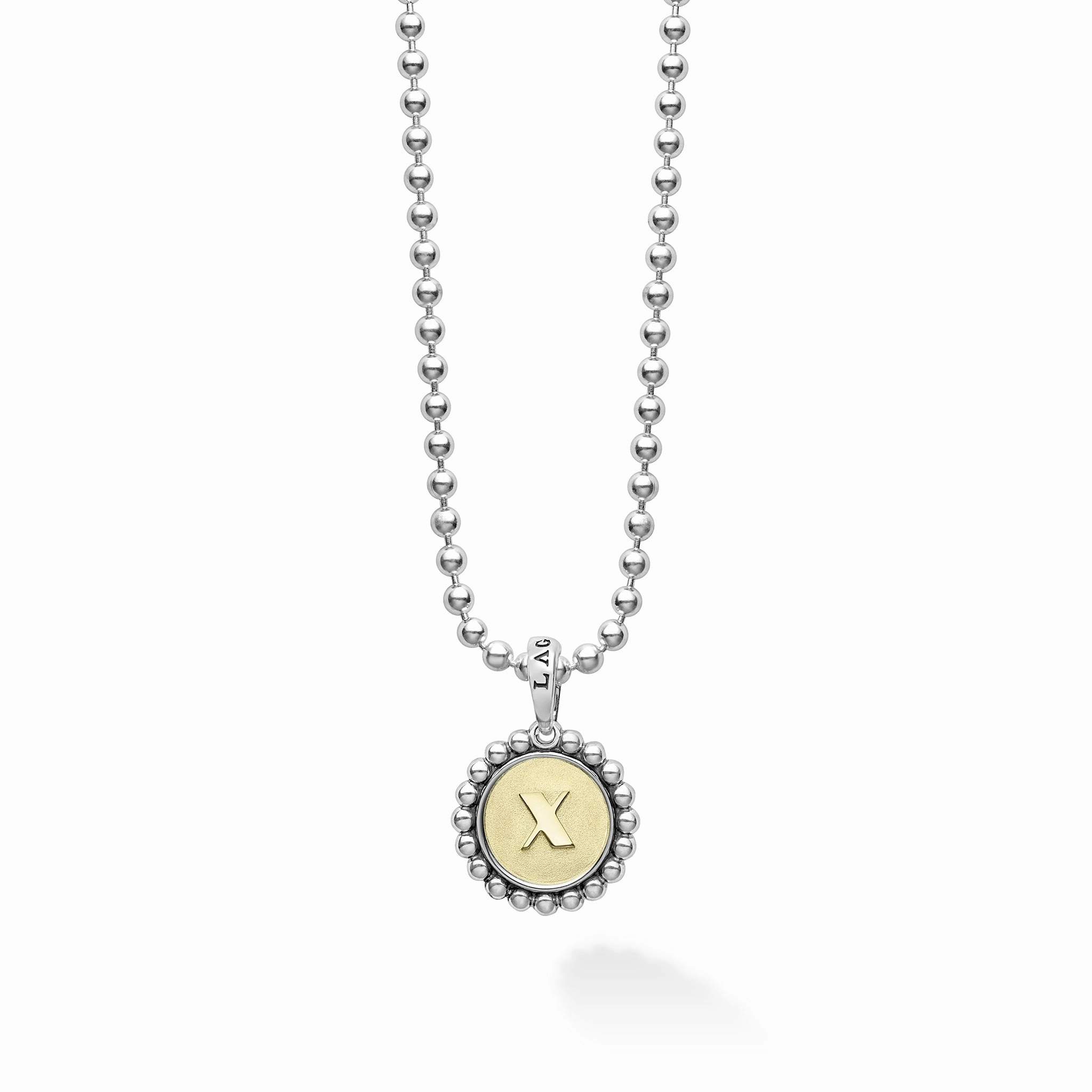 Signature Caviar X Initial Charm Necklace