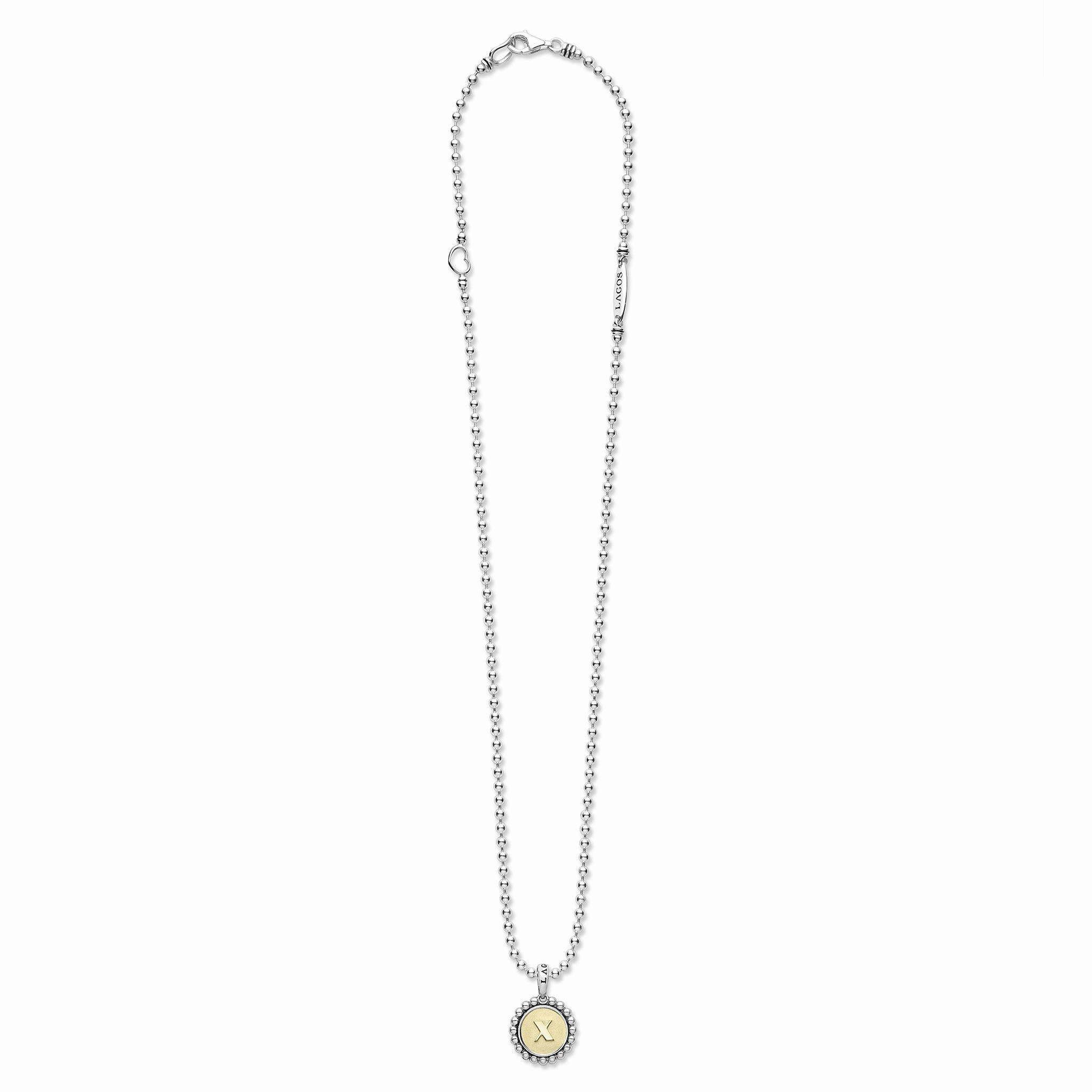 Signature Caviar X Initial Charm Necklace