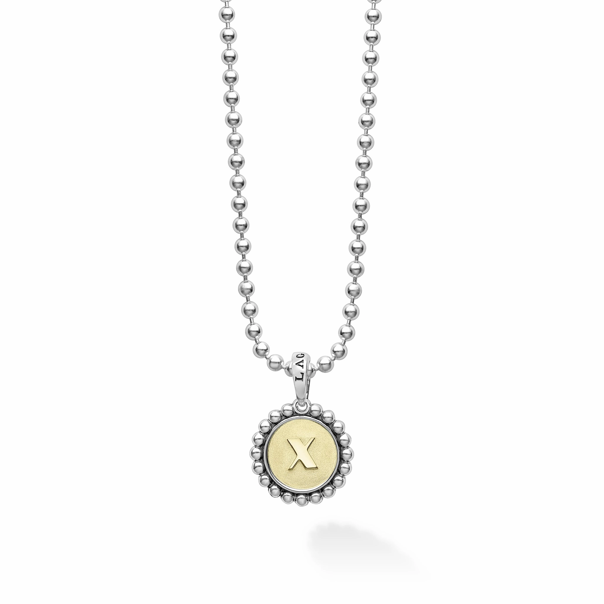 Signature Caviar X Initial Charm Necklace