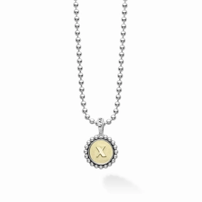 Signature Caviar X Initial Charm Necklace
