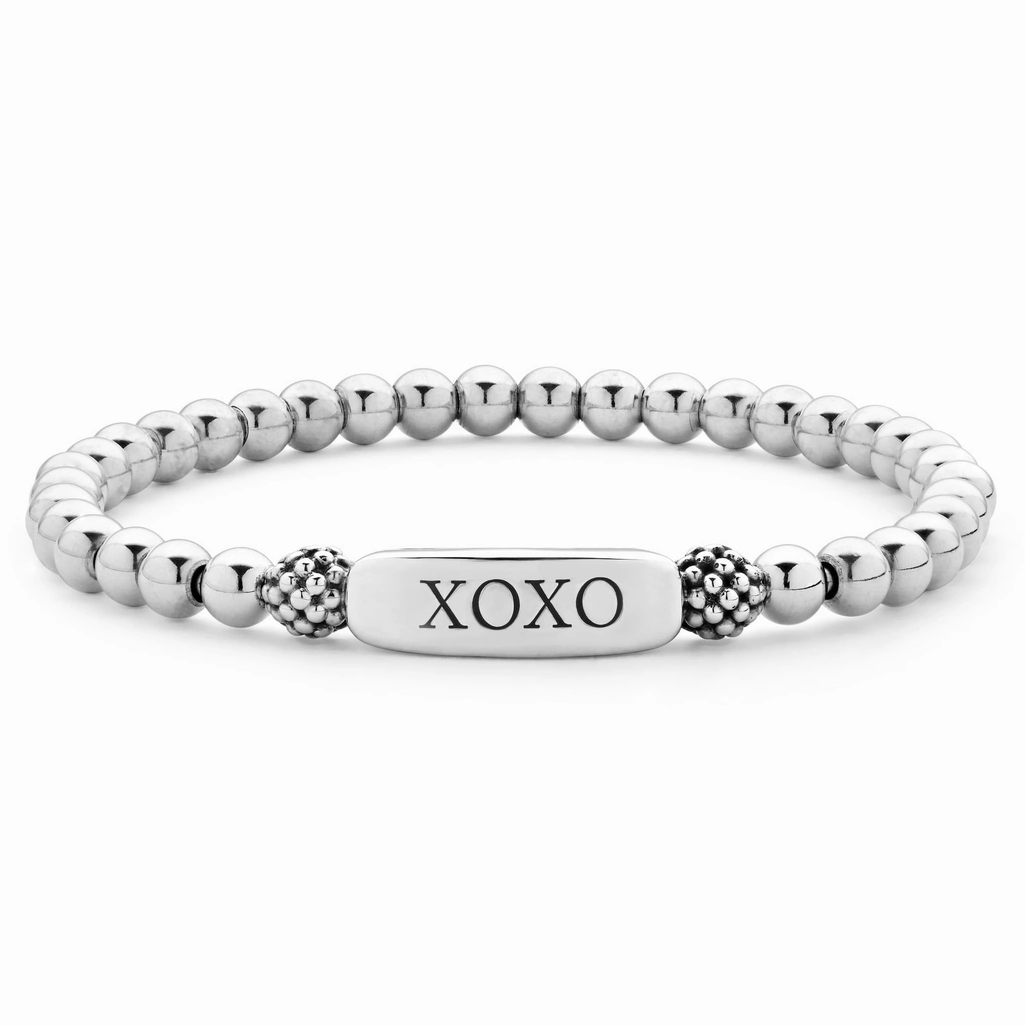 Signature Caviar XOXO Stretch Bead Bracelet