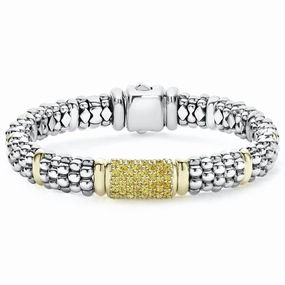 Signature Caviar Yellow Sapphire Caviar Bracelet | 9mm