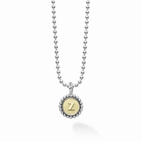 Signature Caviar Z Initial Charm Necklace