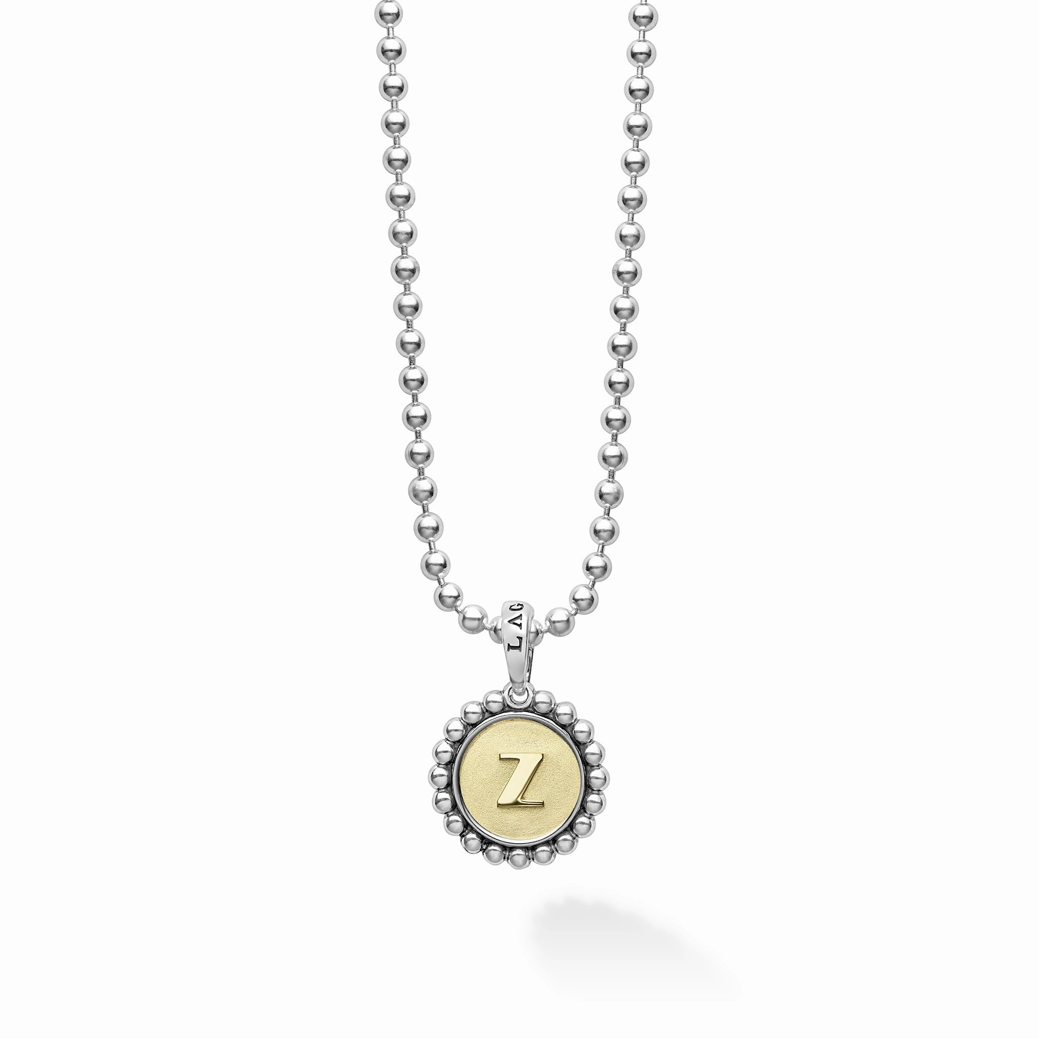 Signature Caviar Z Initial Charm Necklace