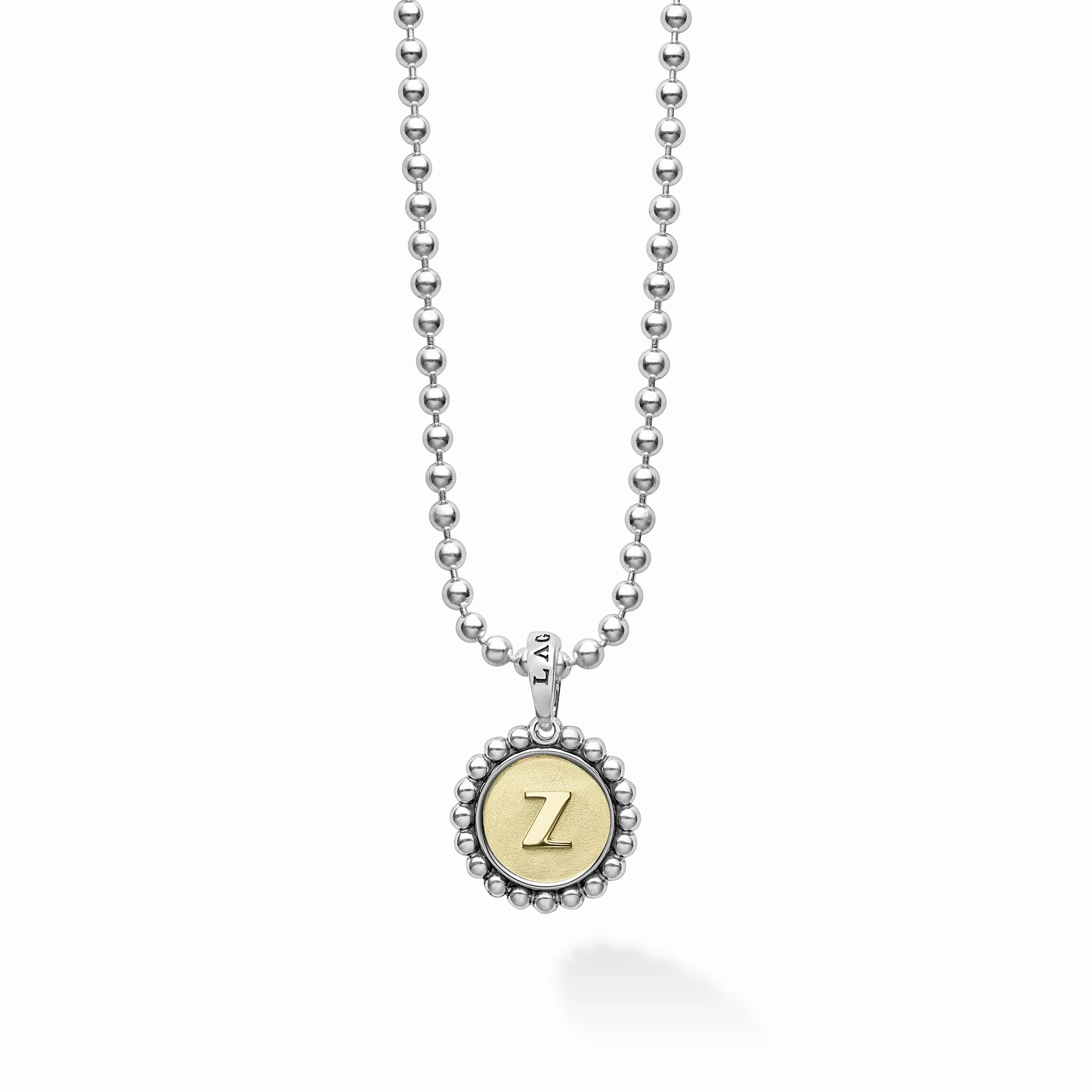 Signature Caviar Z Initial Charm Necklace