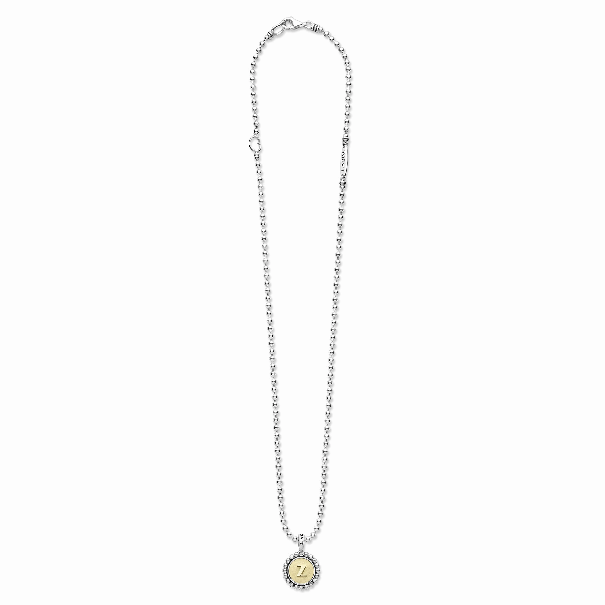 Signature Caviar Z Initial Charm Necklace