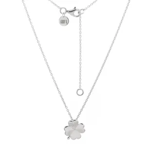 Silver Four-Leaf Clover Pendant Necklace