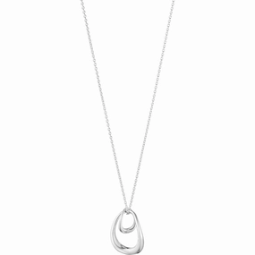 Silver Offspring Drop Pendant Necklace