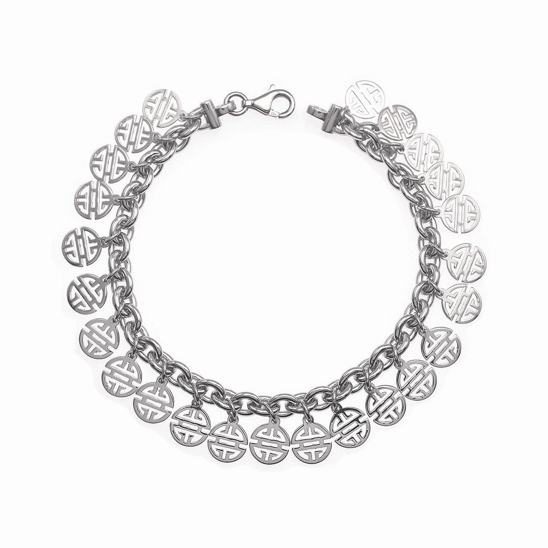 Silver Shou Charm Bracelet