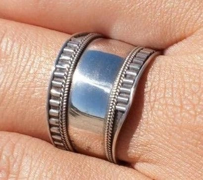 Silver Surfer Large band Ring ~ Sterling Silver 925~SMR003