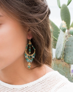 Silvia Chandelier Earrings ~Gold Plated ~ SME031