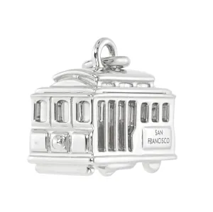Small Silver Cable Car Charm