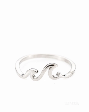 Small Double Wave Ring~ Sterling Silver 925~ SMR043