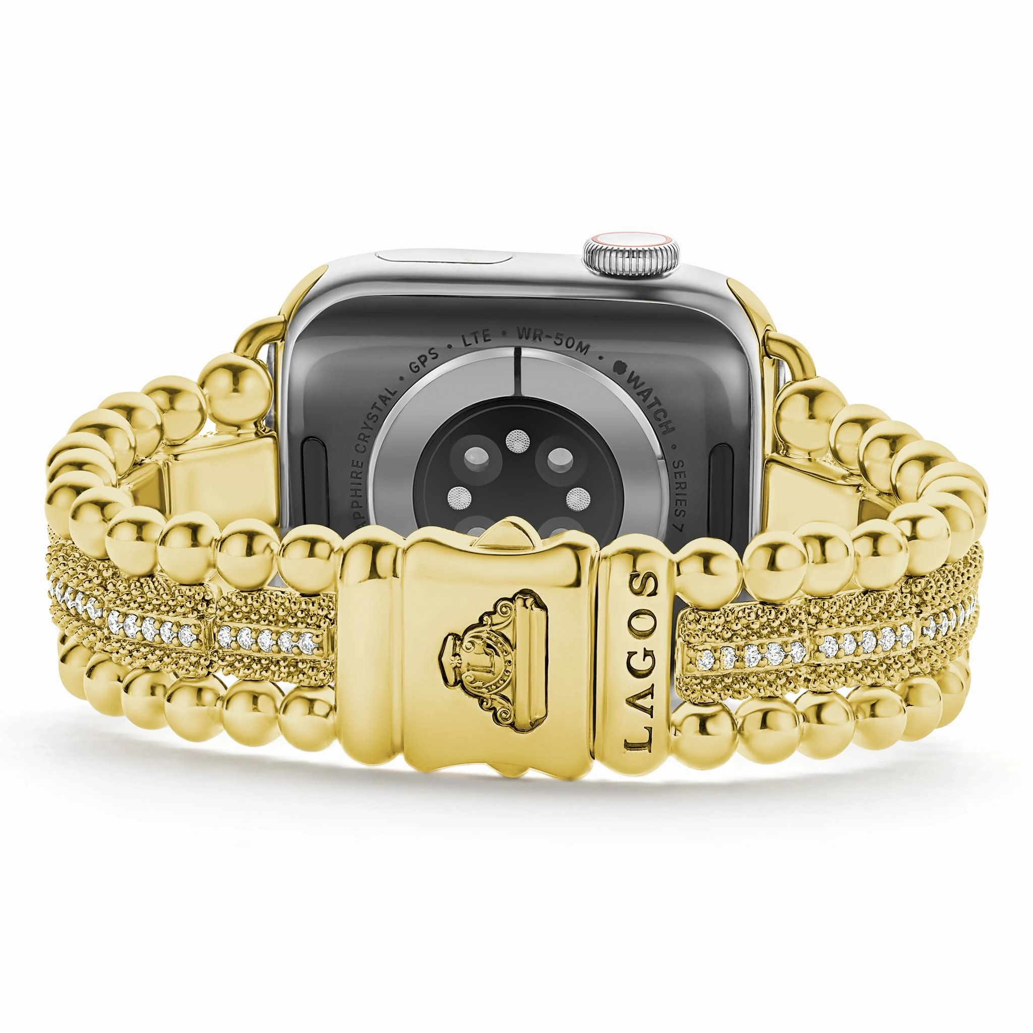 Smart Caviar 18K Gold and Diamond Caviar Beaded Watch Bracelet-38-45mm