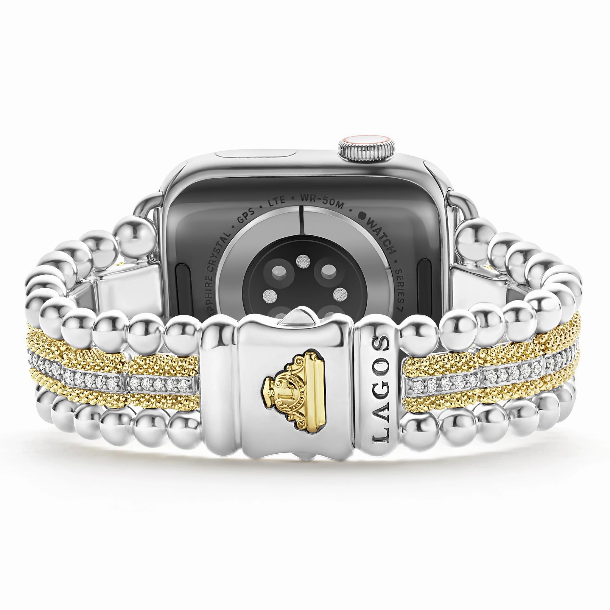Smart Caviar 18K Gold and Diamond Caviar Beaded Watch Bracelet-38-45mm