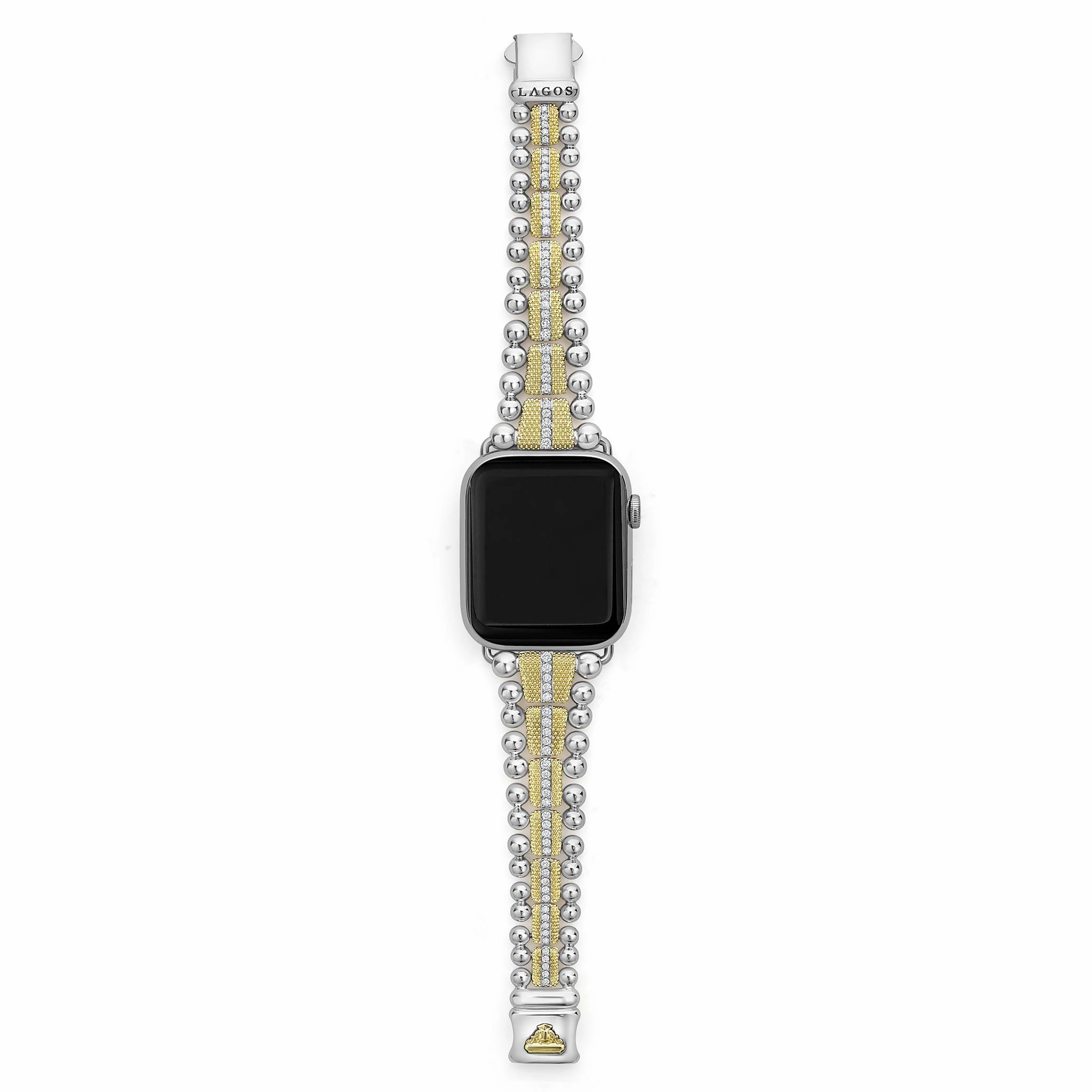 Smart Caviar 18K Gold and Diamond Caviar Beaded Watch Bracelet-42-49mm
