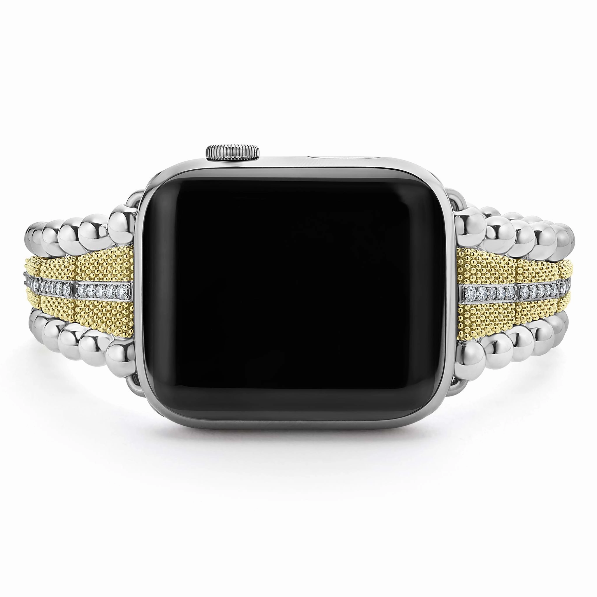 Smart Caviar 18K Gold and Diamond Caviar Beaded Watch Bracelet-42-49mm