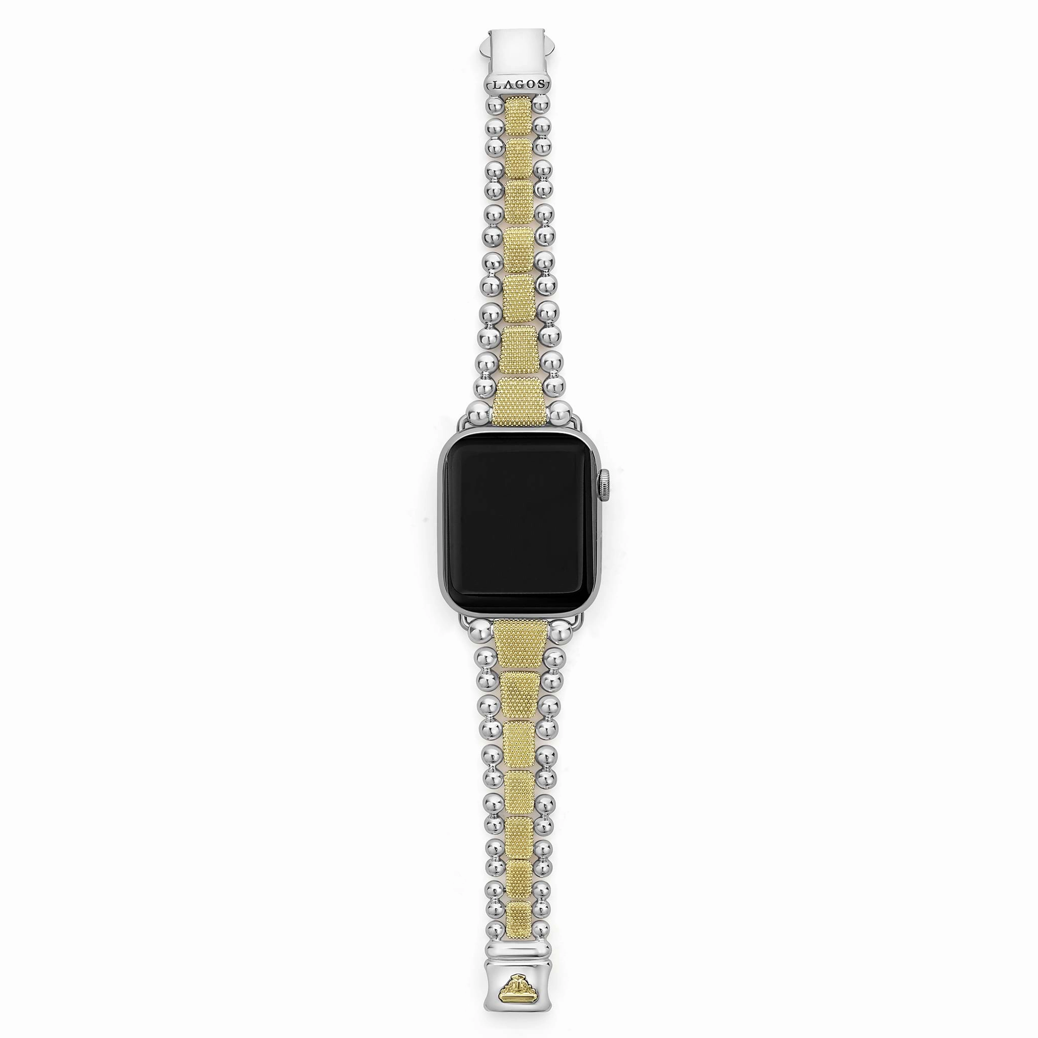 Smart Caviar 18K Gold and Sterling Silver Caviar Beaded Watch Bracelet-42-49mm