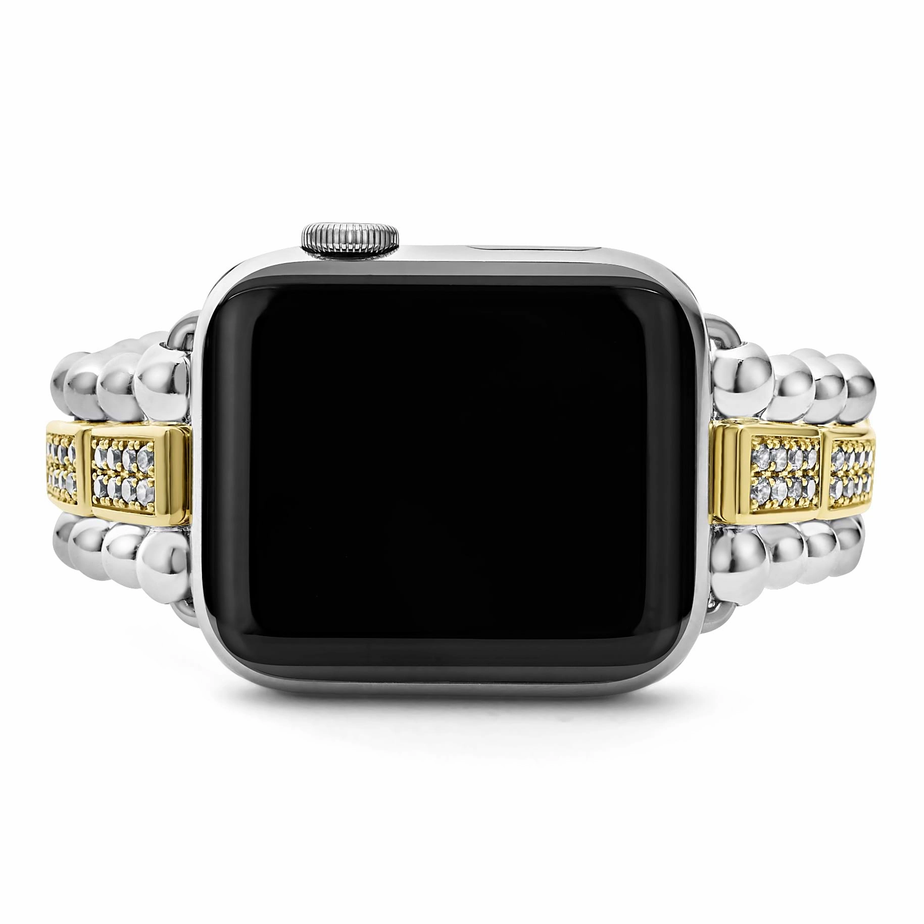 Smart Caviar 18K Gold and Sterling Silver Full Diamond Watch Bracelet-38-45mm