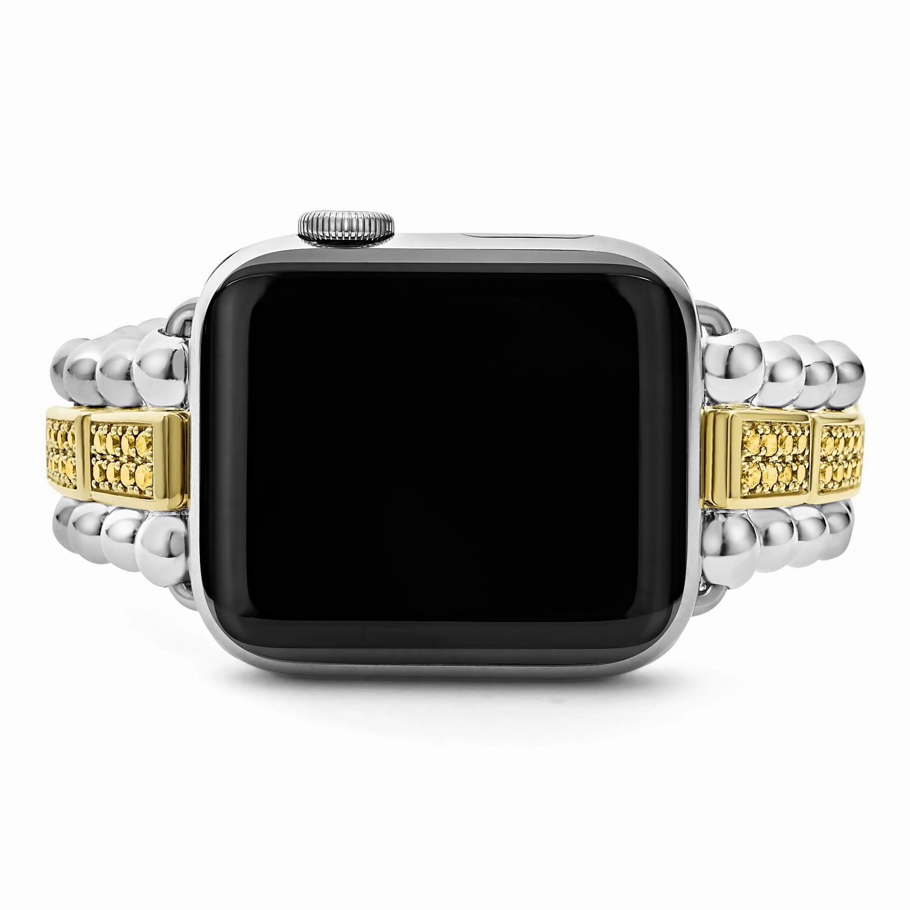 Smart Caviar 18K Gold and Sterling Silver Yellow Sapphire Watch Bracelet-38-45mm
