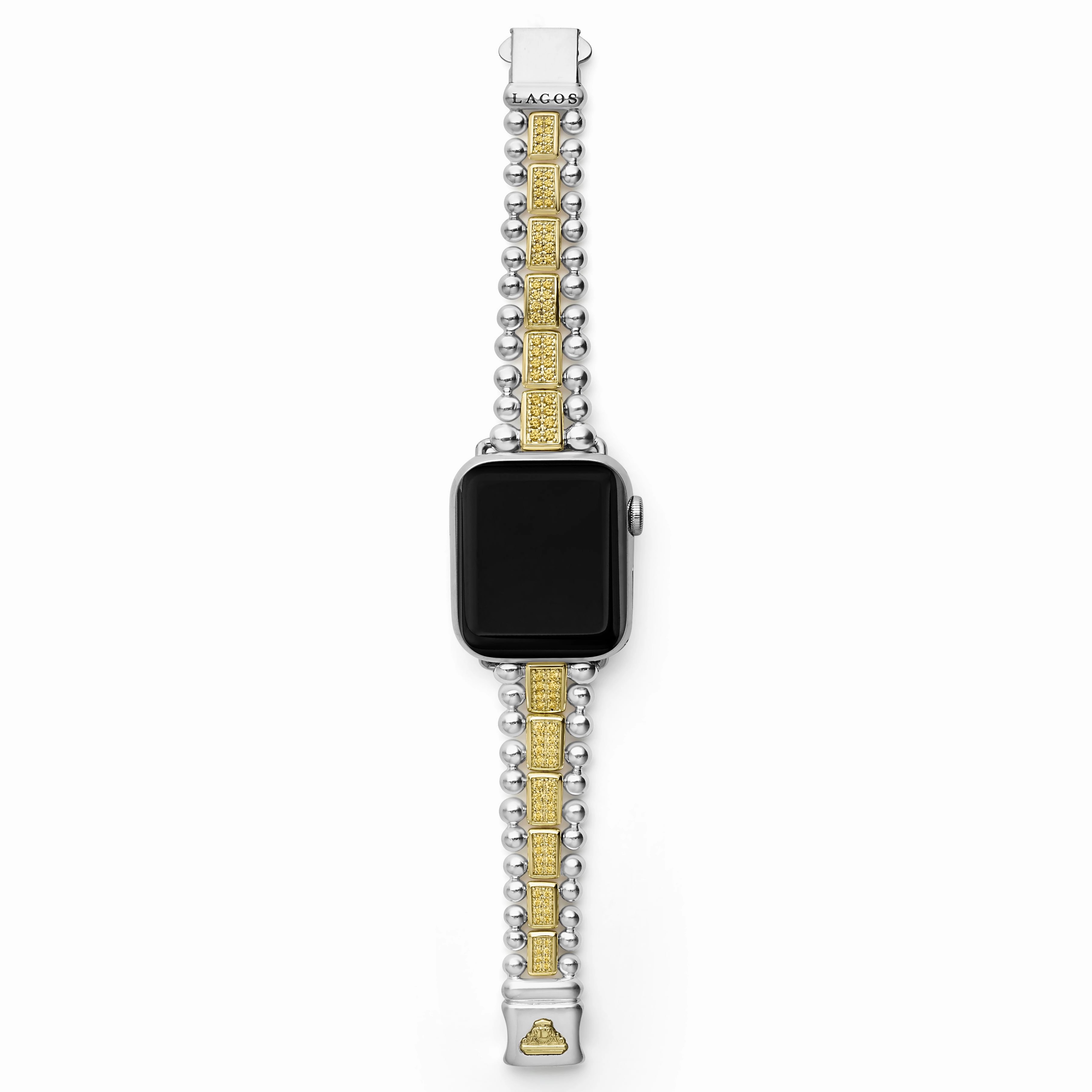 Smart Caviar 18K Gold and Sterling Silver Yellow Sapphire Watch Bracelet-38-45mm