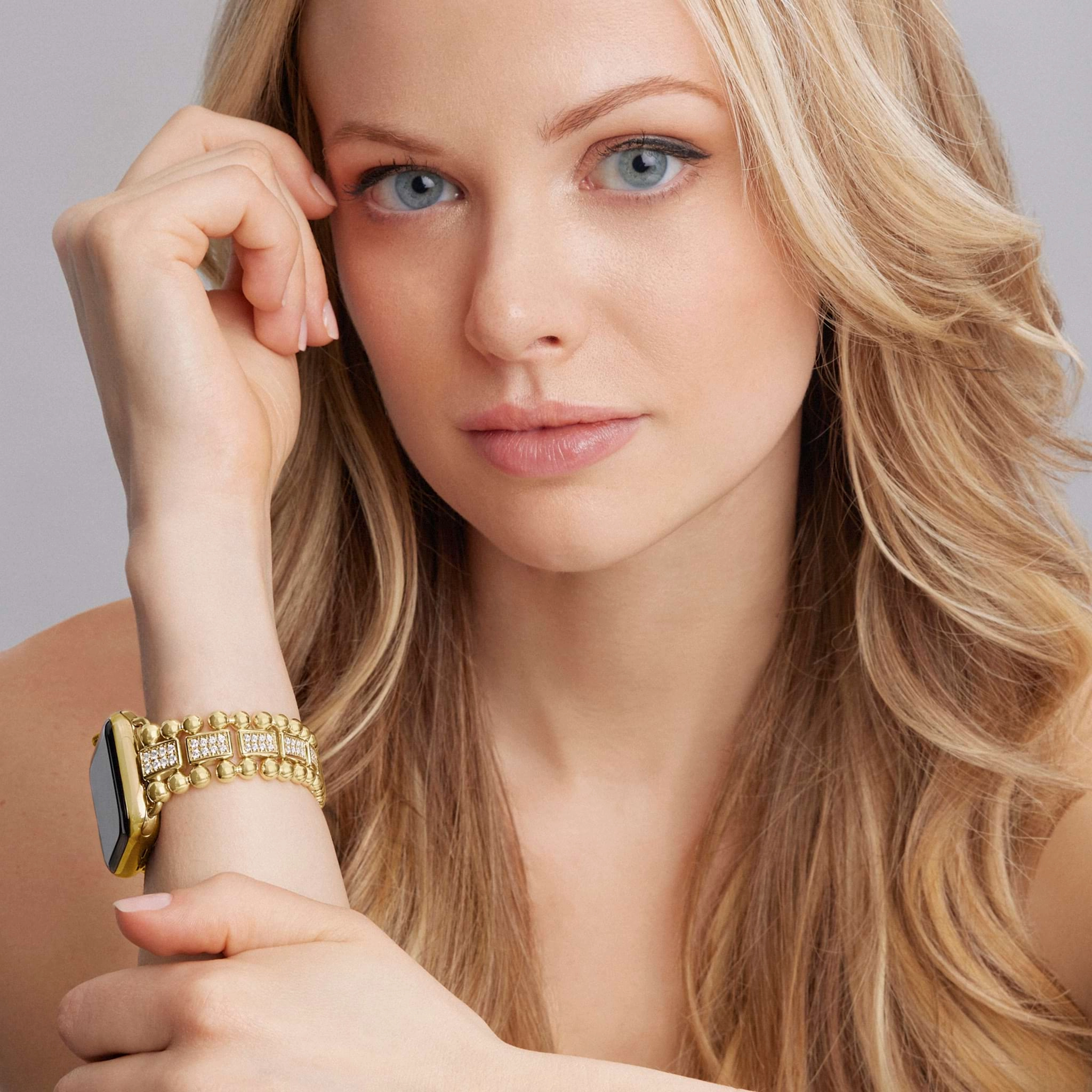 Smart Caviar 18K Gold Full Diamond Watch Bracelet-38-45mm
