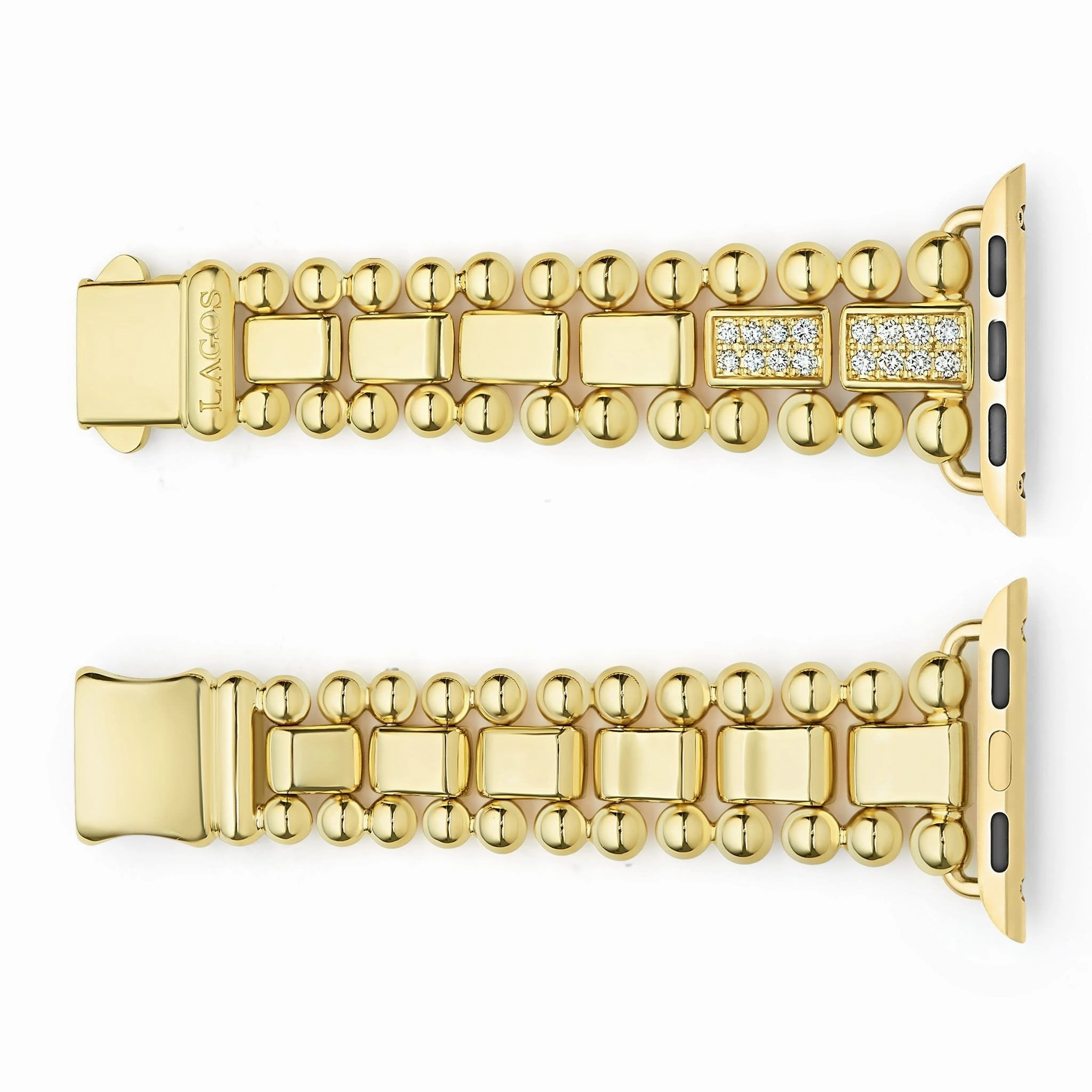 Smart Caviar 18K Gold Half Diamond Watch Bracelet-38-45mm