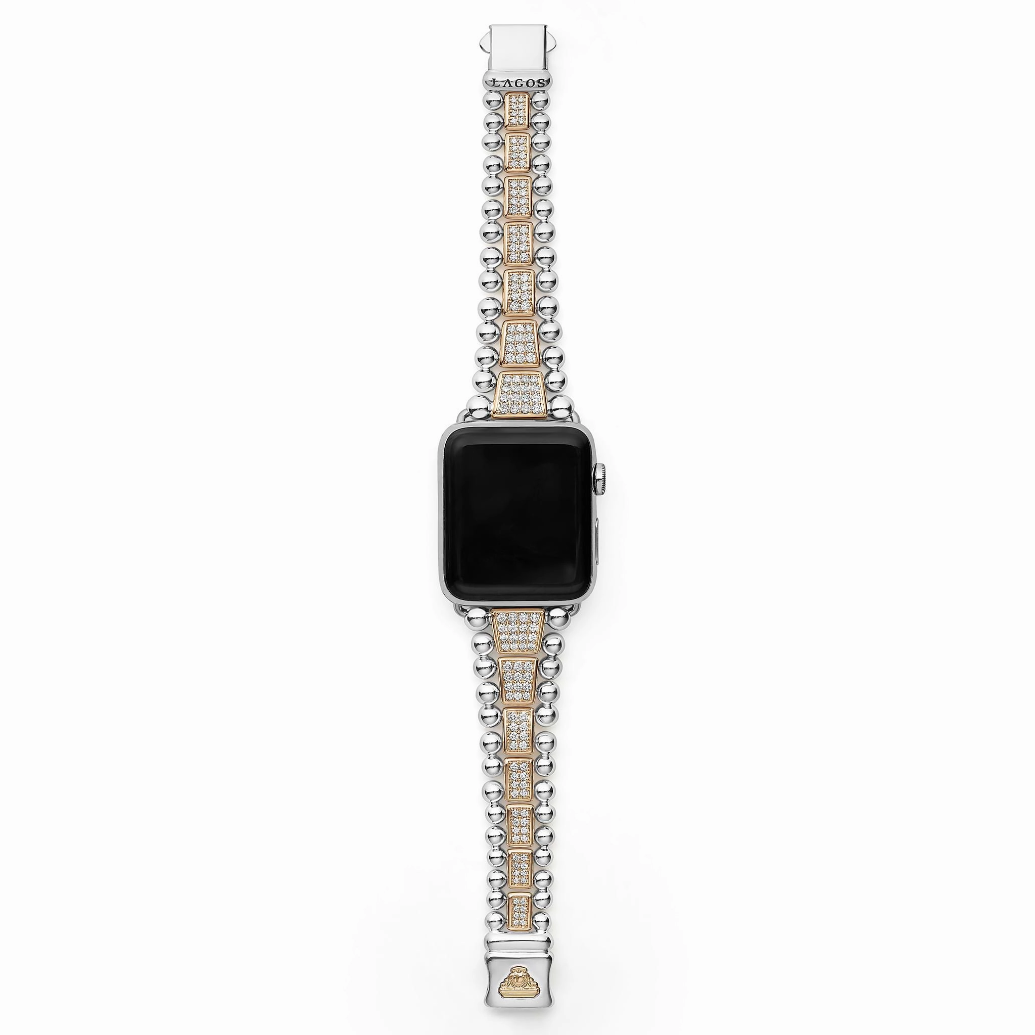 Smart Caviar 18K Rose Gold and Sterling Silver Full Diamond Watch Bracelet-42-49mm