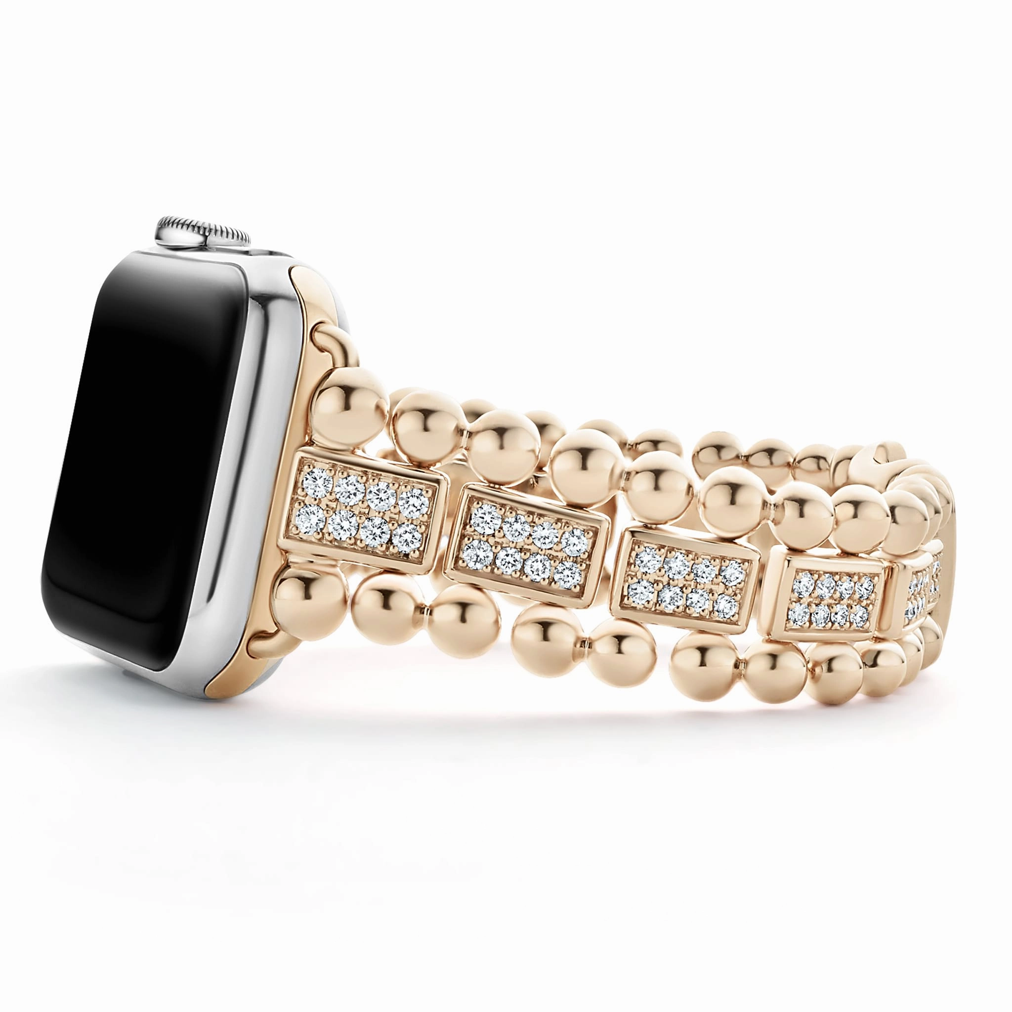 Smart Caviar 18K Rose Gold Full Diamond Watch Bracelet-38-45mm