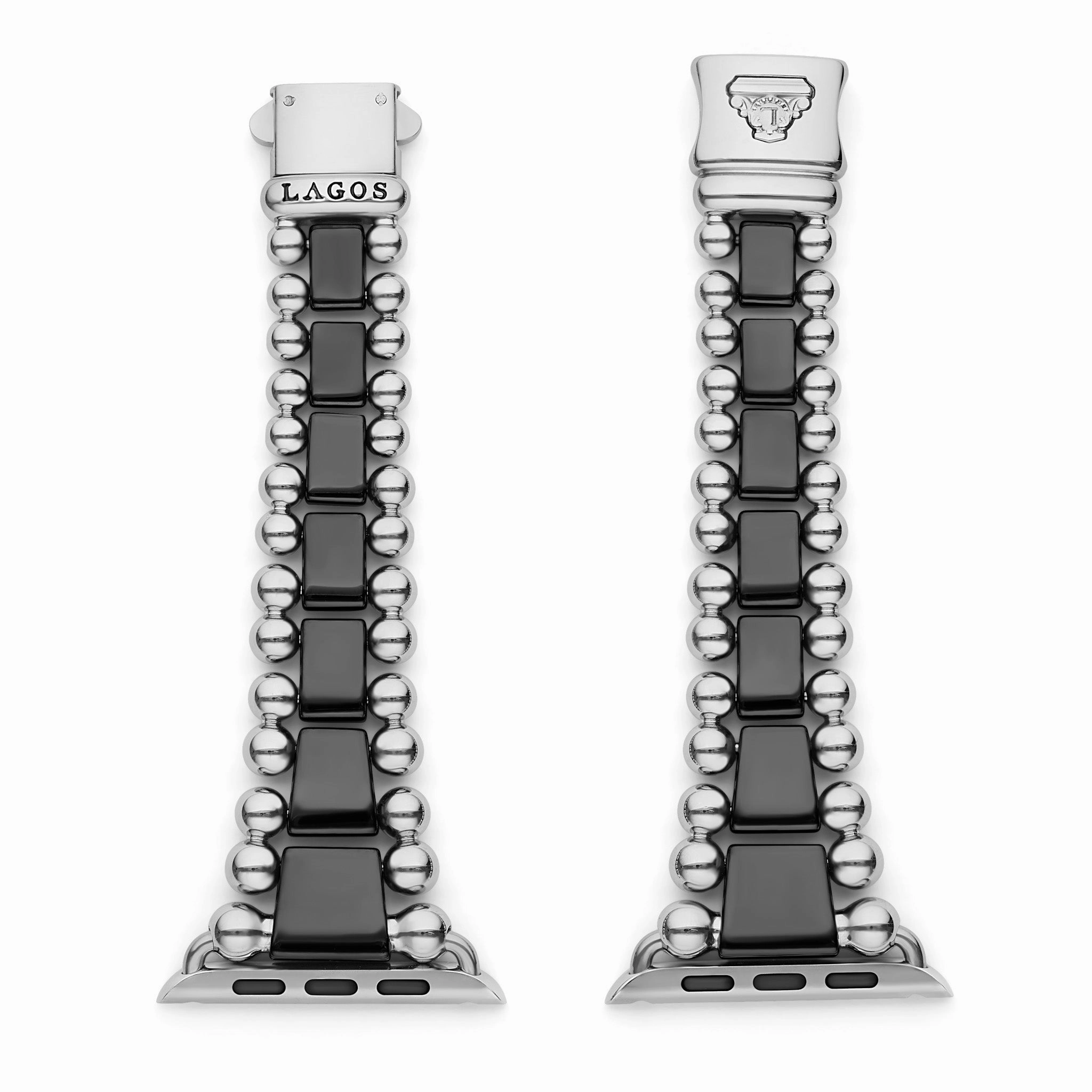 Smart Caviar Black Ceramic and Stainless Steel Watch Bracelet-42-49mm