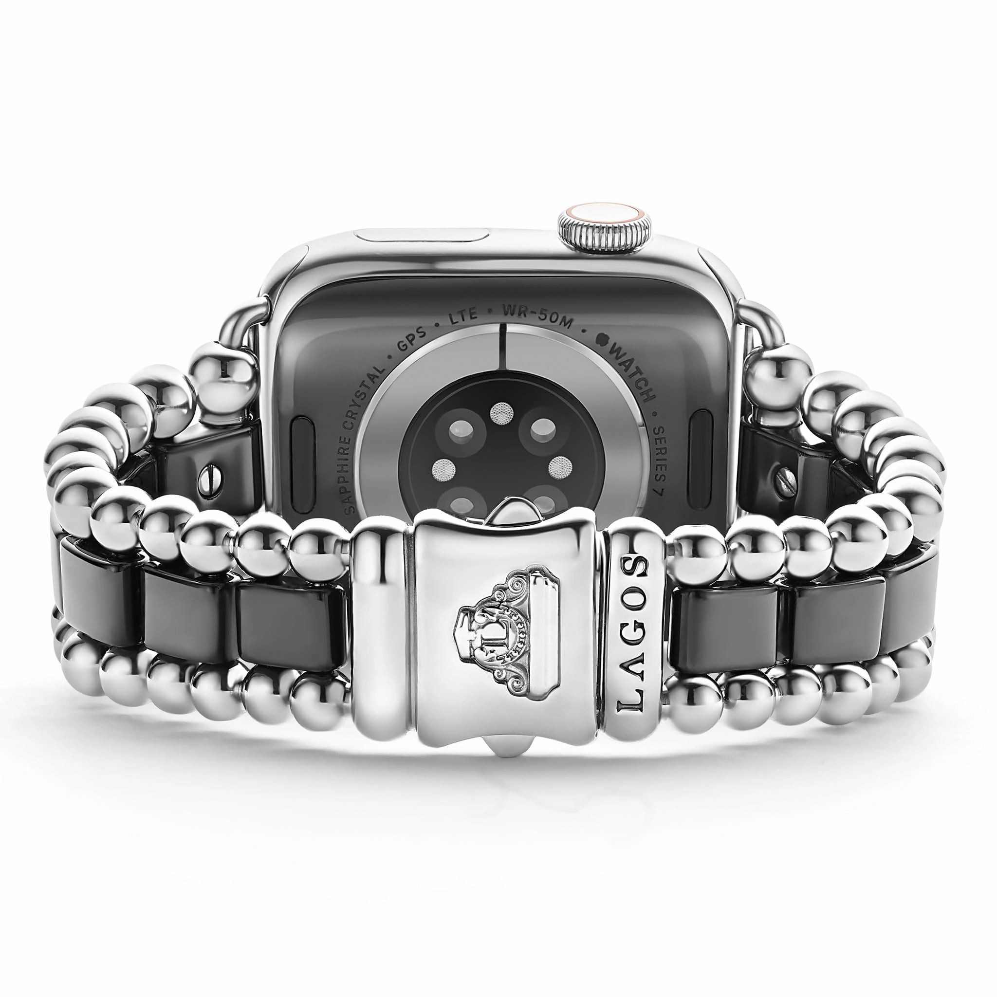 Smart Caviar Black Ceramic Half Diamond Watch Bracelet-38-45mm