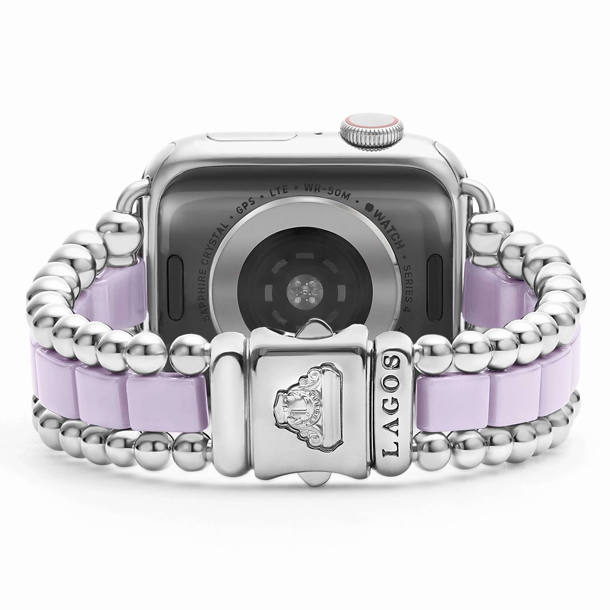 Smart Caviar Lilac Ceramic and Stainless Steel Watch Bracelet-38-45mm