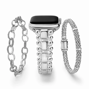 Smart Caviar Sterling Silver Bracelet Gift Set