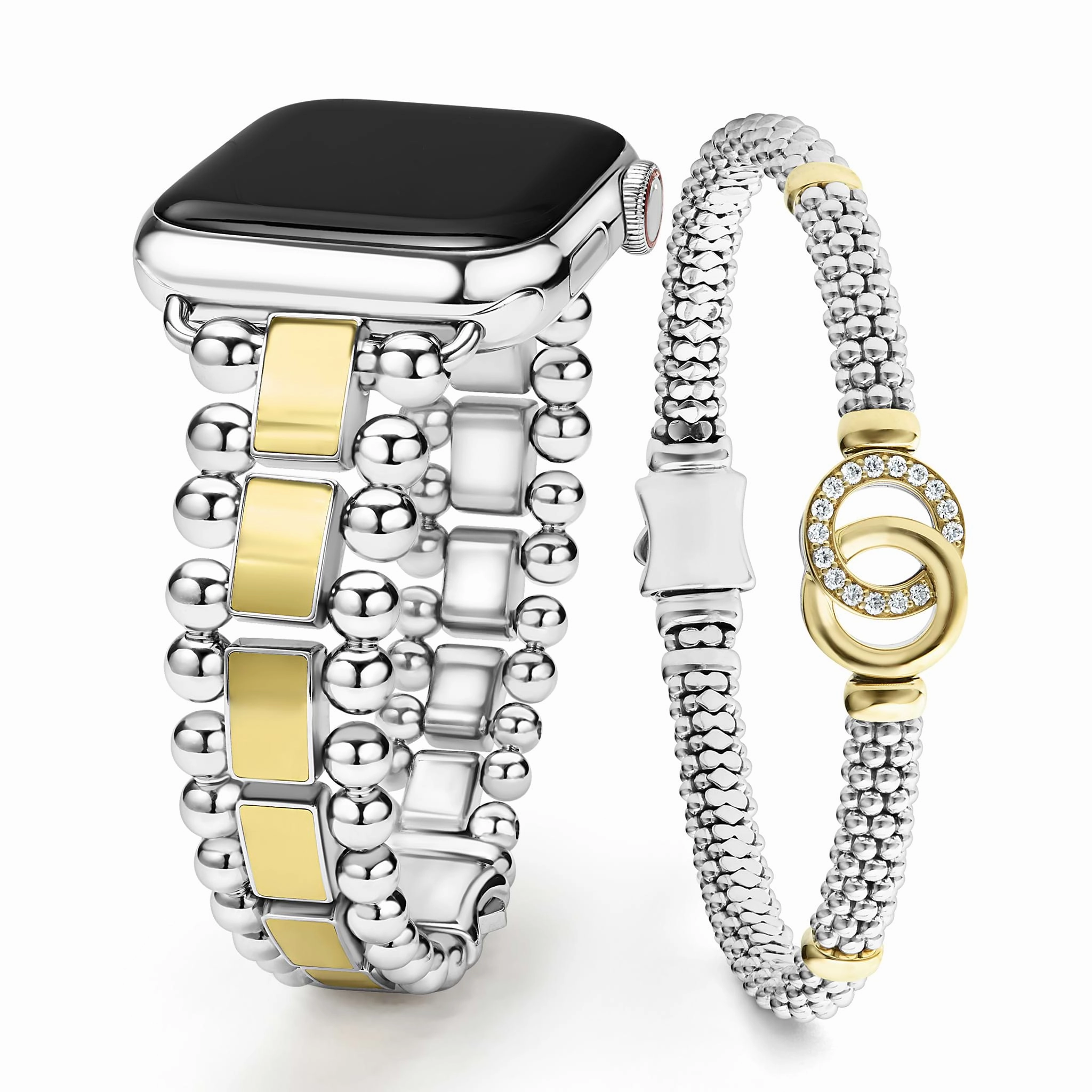 Smart Caviar Two-Tone Interlocking Diamond Smart Caviar Gift Set