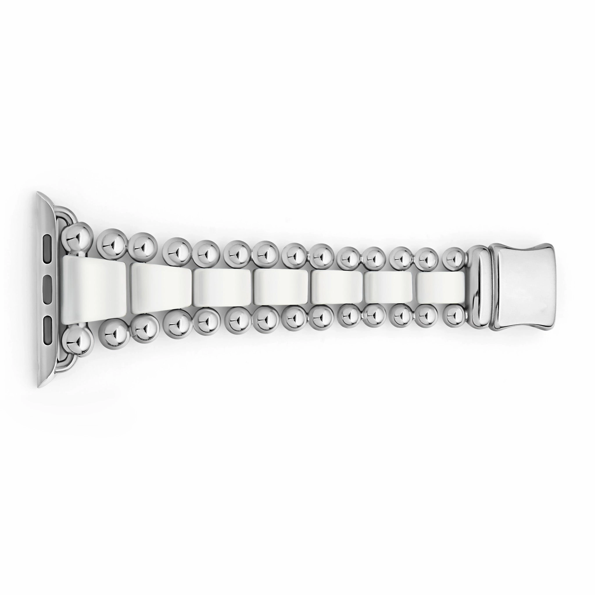Smart Caviar White Ceramic and Stainless Steel Watch Bracelet-42-49mm