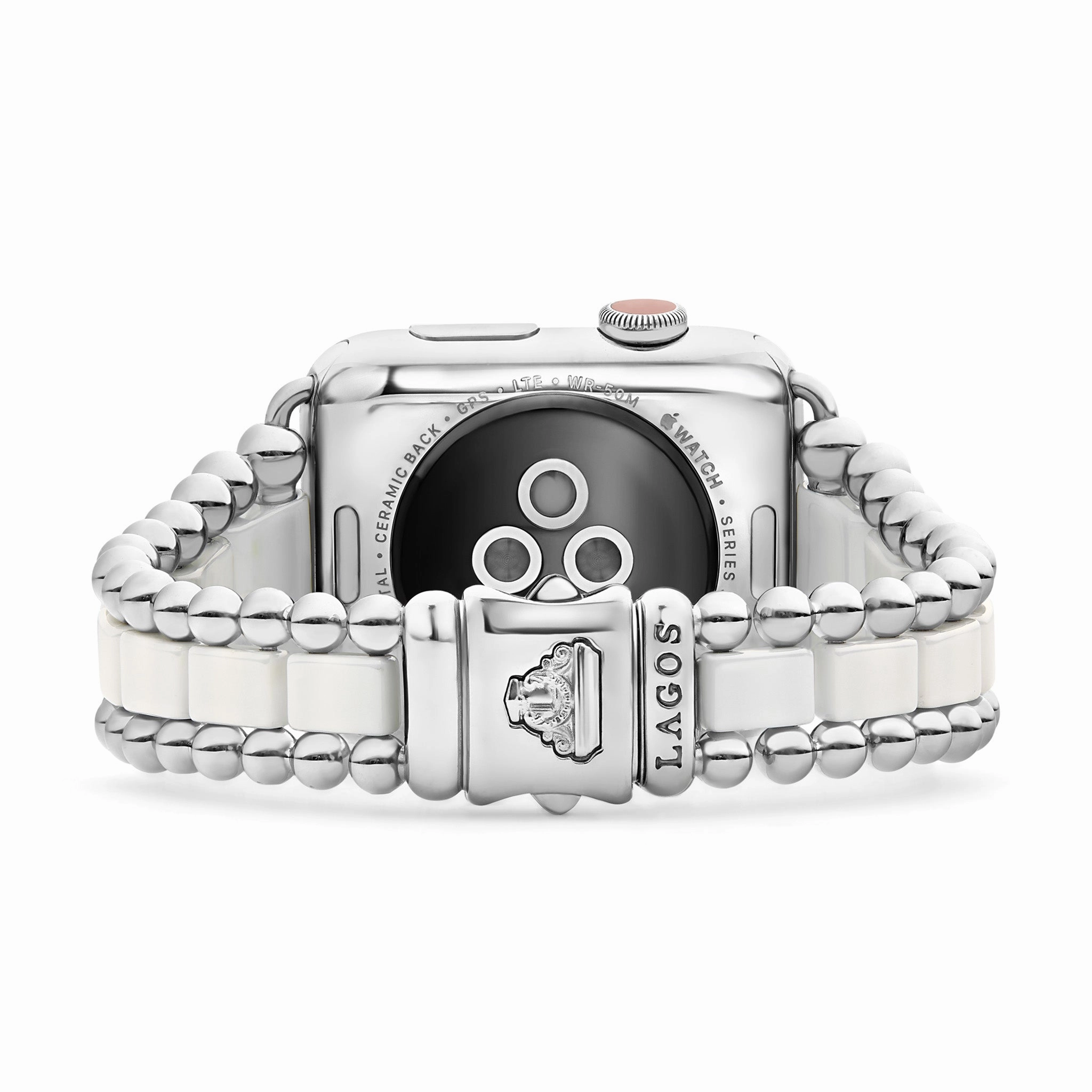 Smart Caviar White Ceramic and Stainless Steel Watch Bracelet-42-49mm