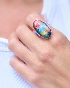 Solar Quartz Ring  ~ Sterling Silver 925 ~ SMR150