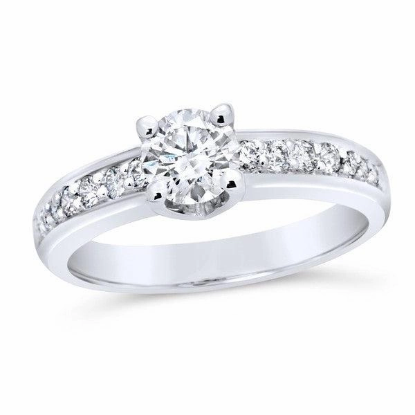 Solitaire en or blanc diamant certifi?? GIA.