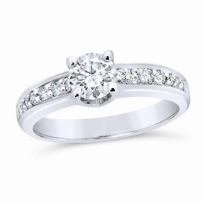 Solitaire en or blanc diamant certifi?? GIA.