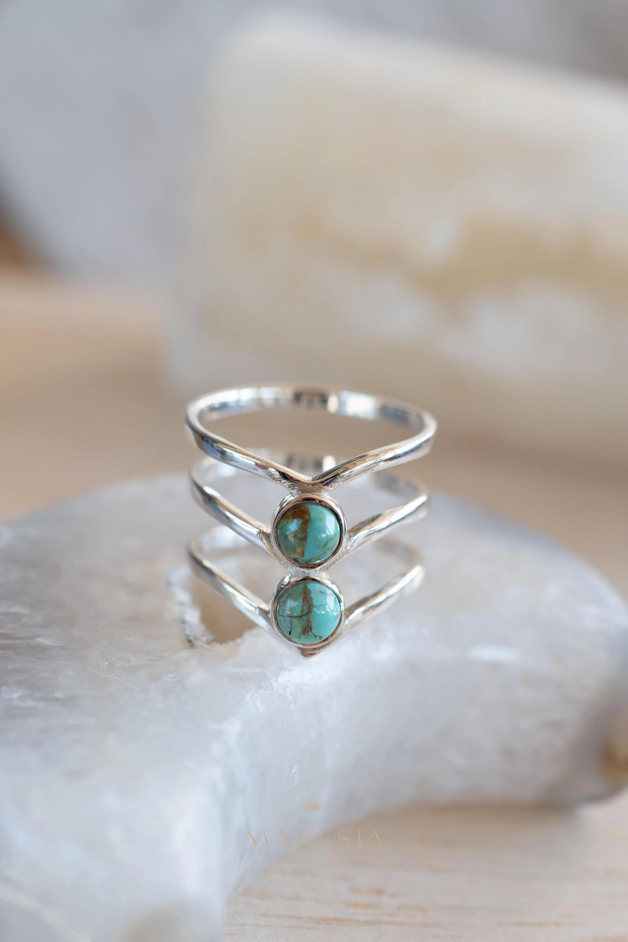 Sophie Turquoise Ring ~ Sterling Silver 925 ~ MR204