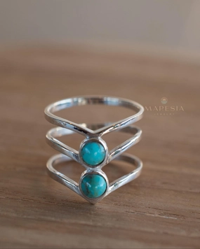 Sophie Turquoise Ring ~ Sterling Silver 925 ~ MR204
