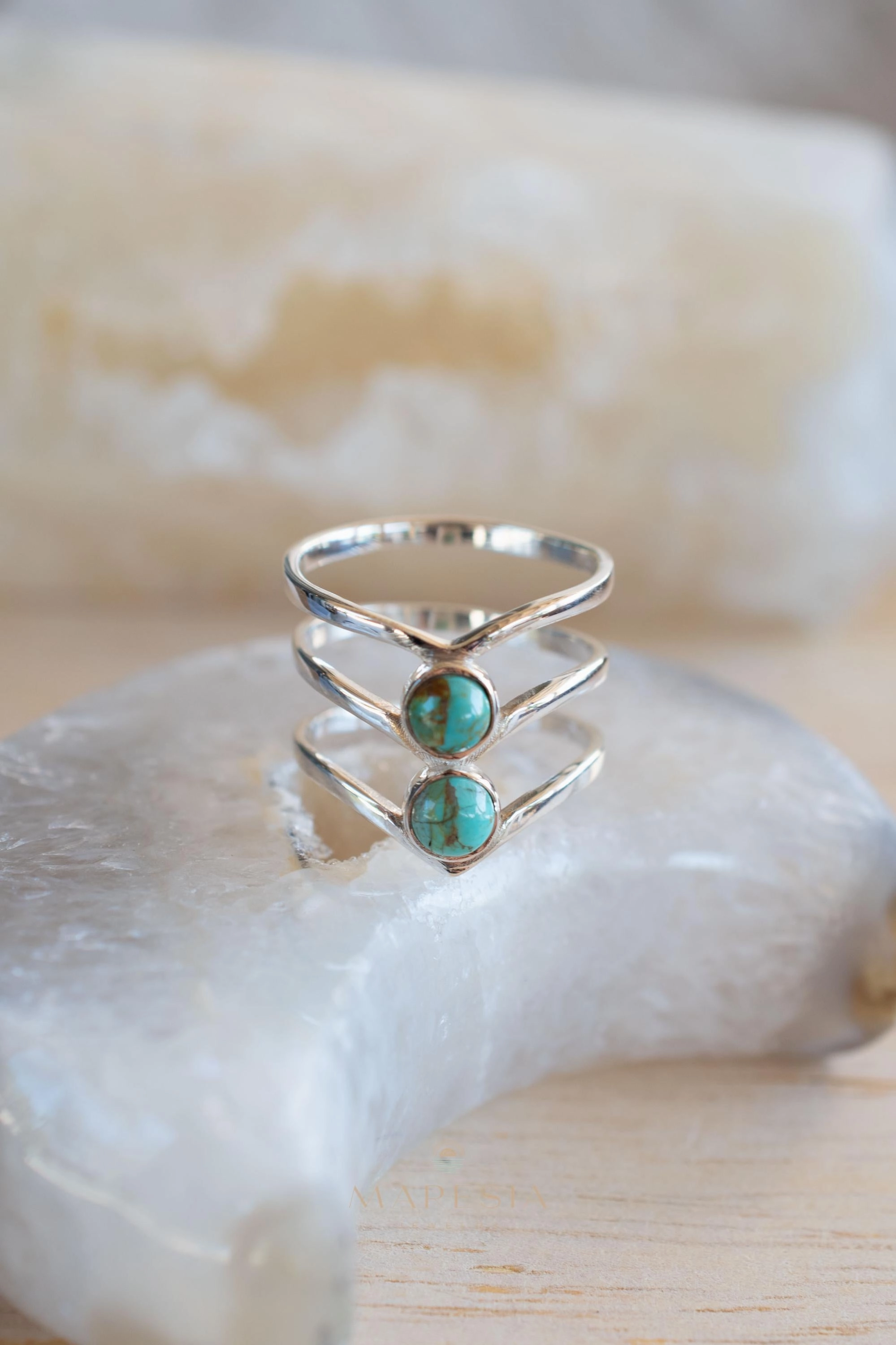 Sophie Turquoise Ring ~ Sterling Silver 925 ~ MR204