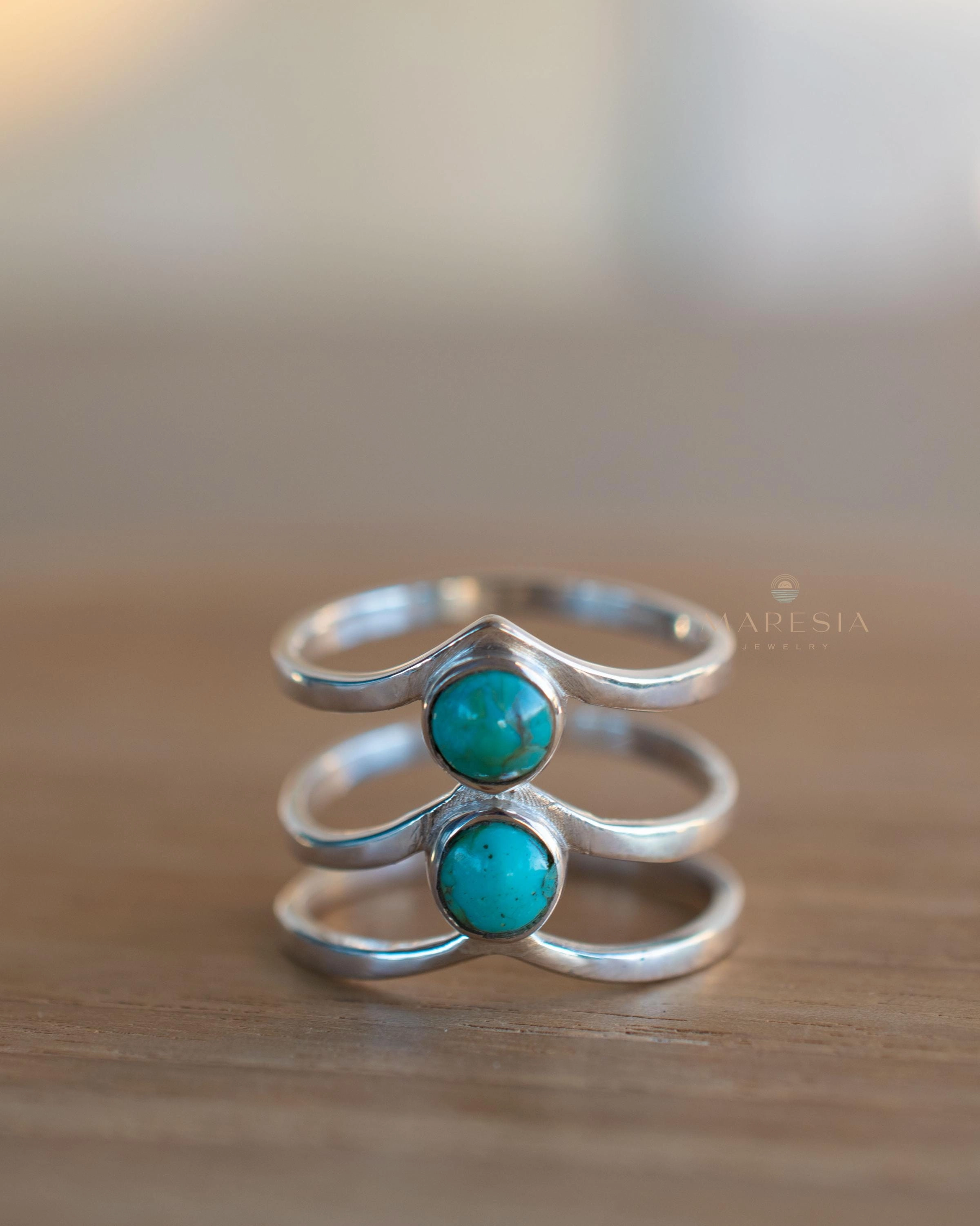 Sophie Turquoise Ring ~ Sterling Silver 925 ~ MR204
