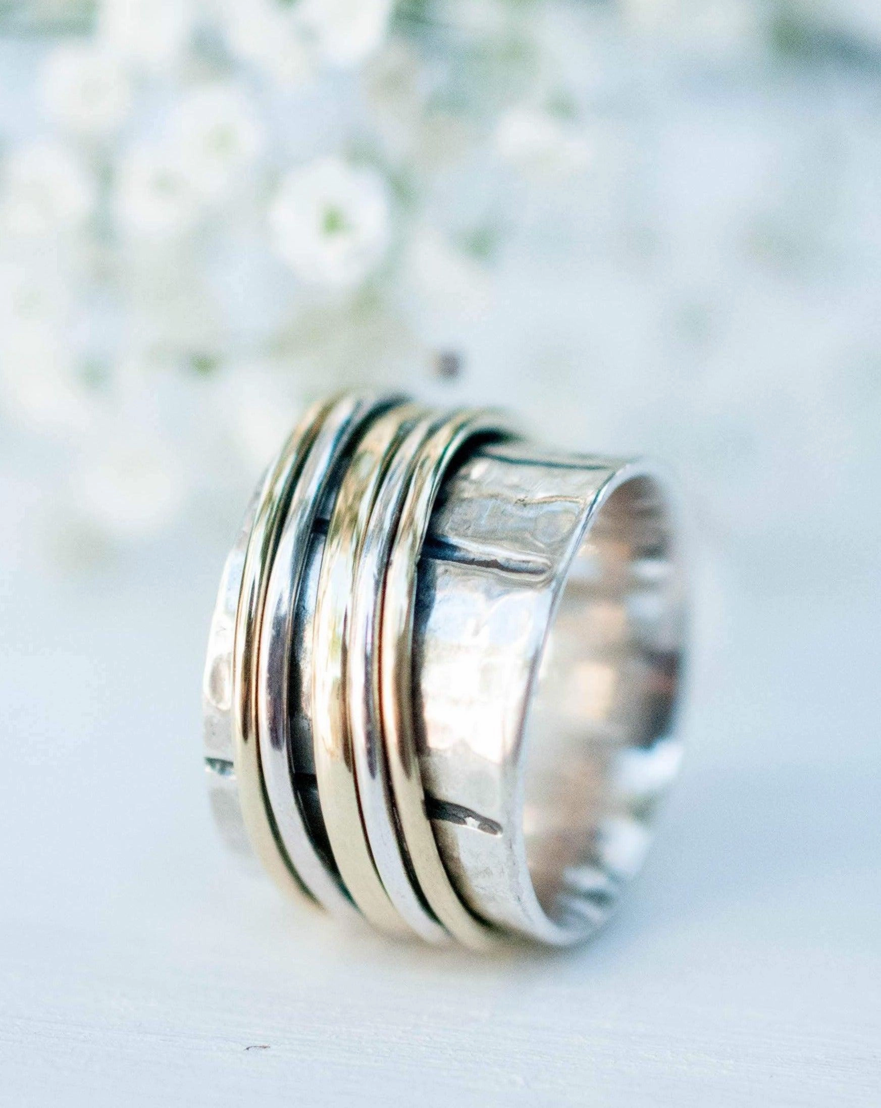 Spinner Ring ~ Sterling Silver 925 & Bronze ~ MS010
