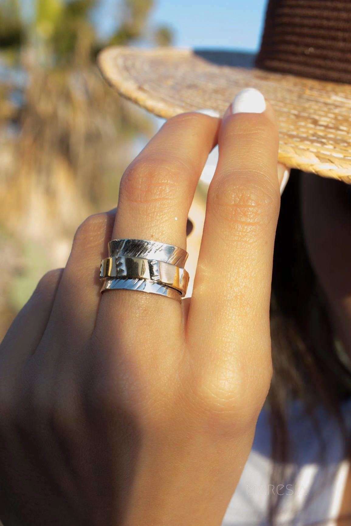 Spinner Ring~ Sterling Silver 925 ~MS006