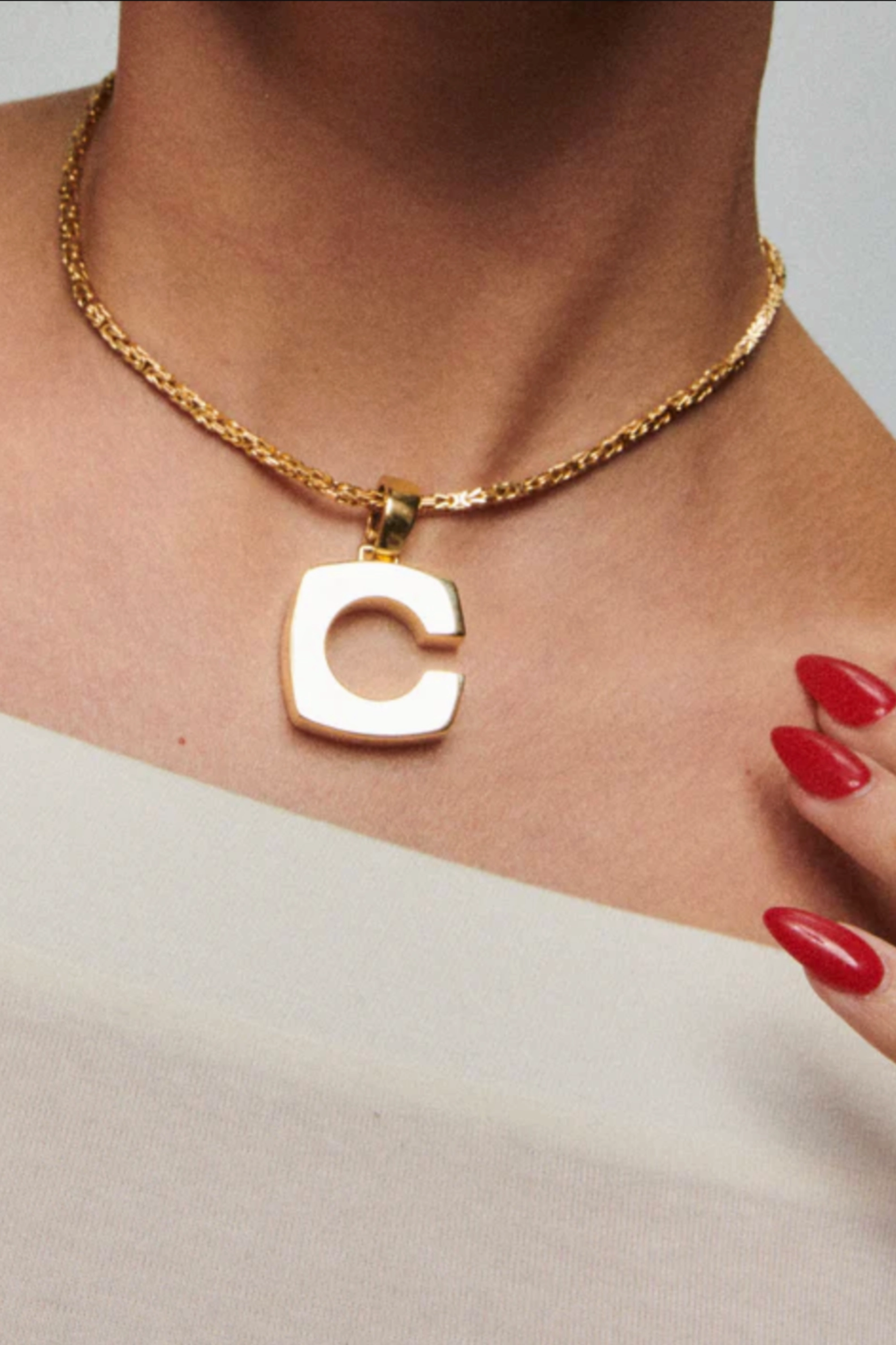 Splendente C Pendant, Yellow Gold